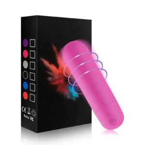 vibrator, mini vibrator, vibrator bullet, rechargeable discreet adult toys for women personal massager with 10 vibration stimulator adult sex toy for women couples, purple