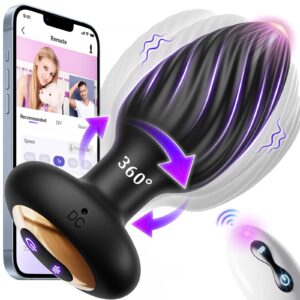 Adult Sex Toys for Men Prostate Massager - Games Vibrators Remote Control, Adult Toys Anal Plug Vibrating Butt Plug with 9 Vibrating Rotation Mode, Anal Toys Vibrator Mens Women