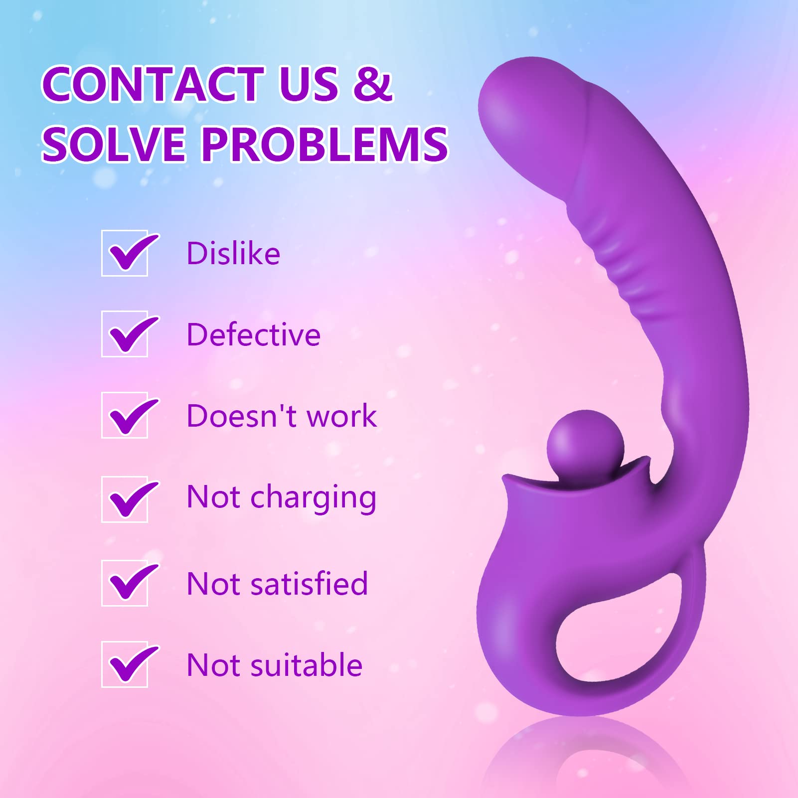 Upgraded G Spot Clitoral Vibrator, Realistic Dildo Vibrators Female Clitoralis Stimulator with 10 Vibration Modes, Waterproof Vibrators for Clit G Spot Stimulation, Adult Sex Toys for Women (Purple)