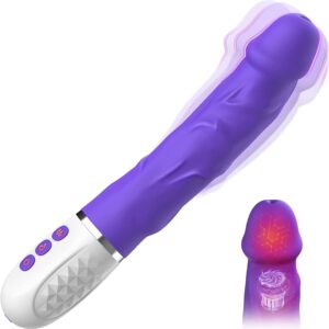 realistic dildo vibrators with heating function, g spot vibrator women sex toy with 10 vibration settings adult toys for women, adult toy silicone dildo female sex toys dildos, adult sex toys & games