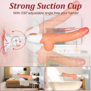 Sex Machine Realistic Thrusting Dildo for Women with 10 Thrusting & Vibrating Modes, Remote Control Adult Toys & Games for G Spot Clitoral Anal Stimulation, Silicone Vibrator for Men and Couples