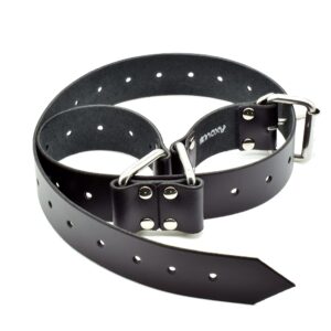 Axovus Preimum Leather Bondage Hobble Belt - Wrist, Ankle BDSM Fetish Restrains also functions as Fashion Belt (Large)