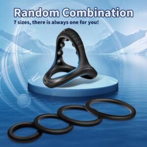 Sex Toys Penis Ring Cock Ring Set for Men, Cock Sexual Stimulation Device, Longer Harder Stronger Erection Cock Ring for Sex Men Erection Enhancing and Orgasm Sex Toy (9pcs-A) (9 Pcs-A)