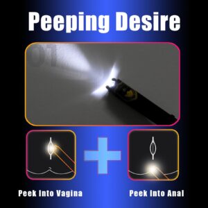 Electric Shock Pleasure Electric Shock with Torch BDSM SM G spot Clitoris Labia Shocker Wand Nipples Electrical Toy Estim Sex Toys Electric Shock Wand Prostate Sex Massager(Black)