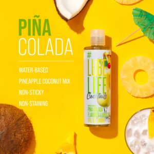 Lube Life Water-Based Piña Colada Flavored Lubricant, Personal Lube for Men, Women and Couples, Made without Added Sugar, 8 Fl Oz