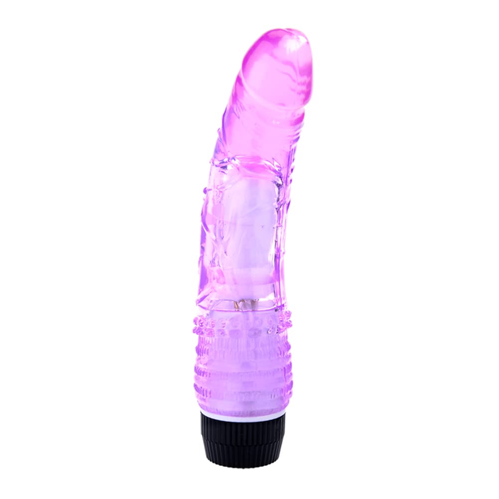 Vibrator Dildo Jelly Multi Speed Unisex Adult Sex Toy for Men Women Sexual Stimulation Pleasure Performance(Purple)