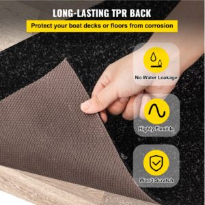 Happybuy Boat Carpet, 6 ft x 13.1 ft Marine Carpet for Boats, Waterproof Black Indoor Outdoor Carpet with Marine Backing Anti-Slide Marine Grade Boat Carpet Cuttable Easy to Clean Patio Rugs Deck Rug