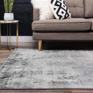 Unique Loom Sofia Collection Area Rug - Rainier (8' x 10' Rectangle, Dark Gray/ Gray)