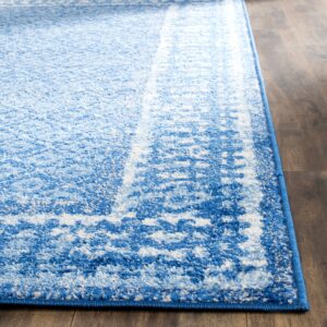 SAFAVIEH Adirondack Collection Area Rug - 10' x 14', Light Blue & Dark Blue, Distressed Design, Non-Shedding & Easy Care, Ideal for High Traffic Areas in Living Room, Bedroom (ADR110F)