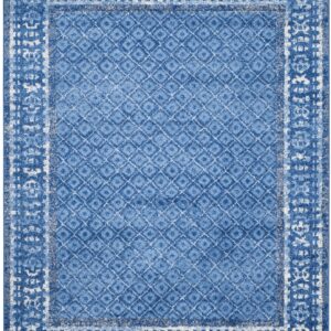 SAFAVIEH Adirondack Collection Area Rug - 10' x 14', Light Blue & Dark Blue, Distressed Design, Non-Shedding & Easy Care, Ideal for High Traffic Areas in Living Room, Bedroom (ADR110F)