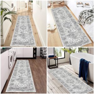 Pauwer Hallway Runner Rug 2'x6', Boho Washable Runner Rugs with Rubber Backing, Non Slip Carpet Runner for Hallways, Farmhouse Rug Runners for Kitchen Laundry Room Entryway Bathroom