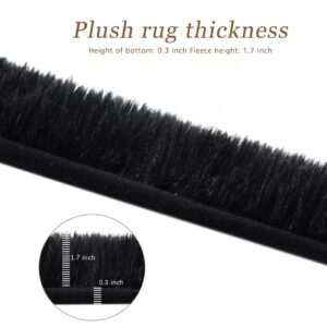 Unirea Fluffy Runner Rug for Bedroom Living Room 2x6 Feet, Black Shag Area Rugs Soft Plush Carpet Thick Long Fur Rug for Hallway Bedside Kids Nursery Girls Room Home Decor Mats