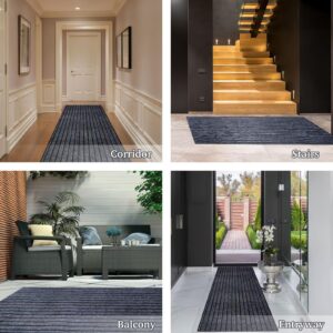 Aminana Custom Sizes 2ft ~ 82ft Runner Rug 2ft x 6ft Indoor Outdoor Utility Carpet Runner,Area Rugs with Non-Slip Rubber Backing for Hallway Kitchen Entryway Balcony Garage Stair Laundry