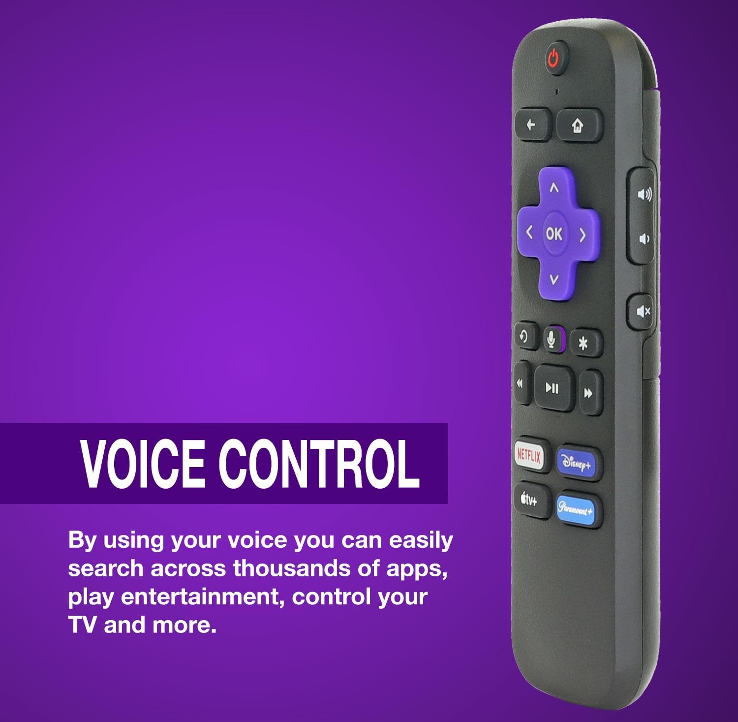 OEM Replacement RC-AL2 for Roku Stick Remote Control RCAL2 Roku Remote - RF with VOICE - Works with Roku Streaming Stick Remote HDMI Version for Roku Streaming Stick (HDMI Version)