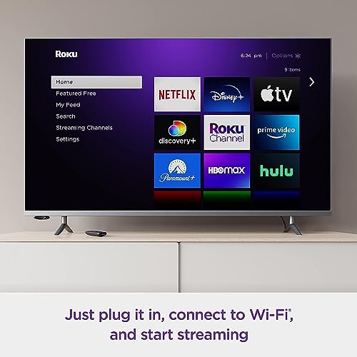 Roku Express (New) | HD Roku Streaming Device with Simple Remote (no TV Controls), Free & Live TV, Includes Cleaning Cloth and Carrying Pouch