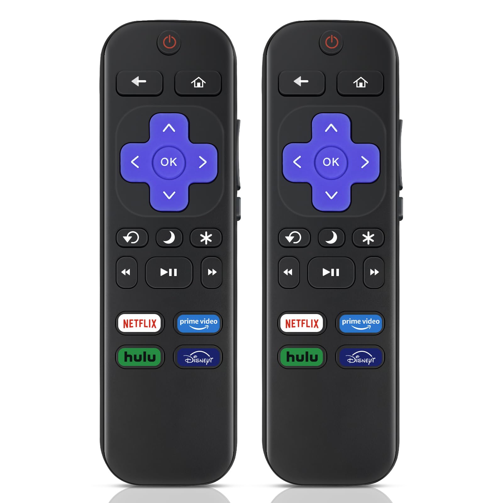 (Pack of 2) Replacement Remote Control Only for Roku TV, Compatible for TCL Roku/Hisense Roku/Onn Roku/Insignia Roku/Element Roku/Westinghouse Roku/Philips Roku Smart TV【Not for Roku Stick and Box】