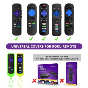 【3 Pack】 Roku Remote Cover,Roku Express | Roku Express 4K+ | Battery Case TCL Roku TV roku streaming stick 4k+ Remote, Silicone Protective Controller Universal Sleeve Glow in The Dark