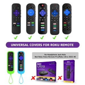 [3Pack] Climberer Roku Remote Case Cover Compatible with TCL/Hisense roku TV |Sharp Roku TV | Roku Express 4K+，Glow in The Dark Makes it Easy to find