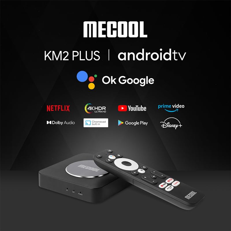 BOXPUT Mecool KM2 Plus Smart TV Box Android 11.0 Netflix G-oogle Certified 4K TV Box Dolby Vision Support AV1 2.4G/5G WiFi 100M Ethernet BT 5.0 with Amlogic S905X4 Android TV Box 2024