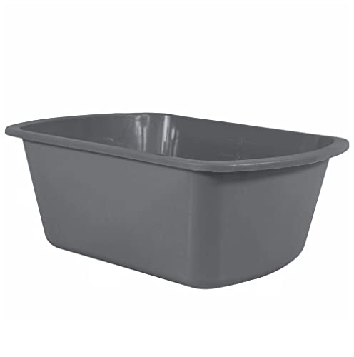 Wash Basins – Rectangular Plastic Hospital Bedside Soaking Tub [1 Pack] Small 7 Quart Graduated Bucket - Portable Washbasin for Washing, Cleaning, Foot Bath, Washing Dishes, Face Cleansing Bowl