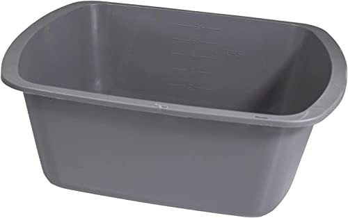 Wash Basins – Rectangular Plastic Hospital Bedside Soaking Tub [1 Pack] Small 7 Quart Graduated Bucket - Portable Washbasin for Washing, Cleaning, Foot Bath, Washing Dishes, Face Cleansing Bowl