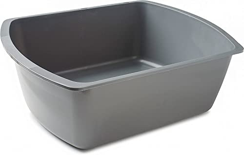 Wash Basins – Rectangular Plastic Hospital Bedside Soaking Tub [1 Pack] Small 7 Quart Graduated Bucket - Portable Washbasin for Washing, Cleaning, Foot Bath, Washing Dishes, Face Cleansing Bowl