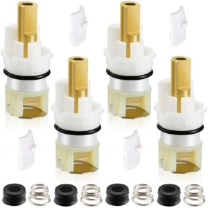 4 Pieces RP25513 Faucet Stem Replacement for Faucet Repair Kit with RP4993 Seat and Spring, 8 Cartridge for Kitchen Faucet Repair Kit