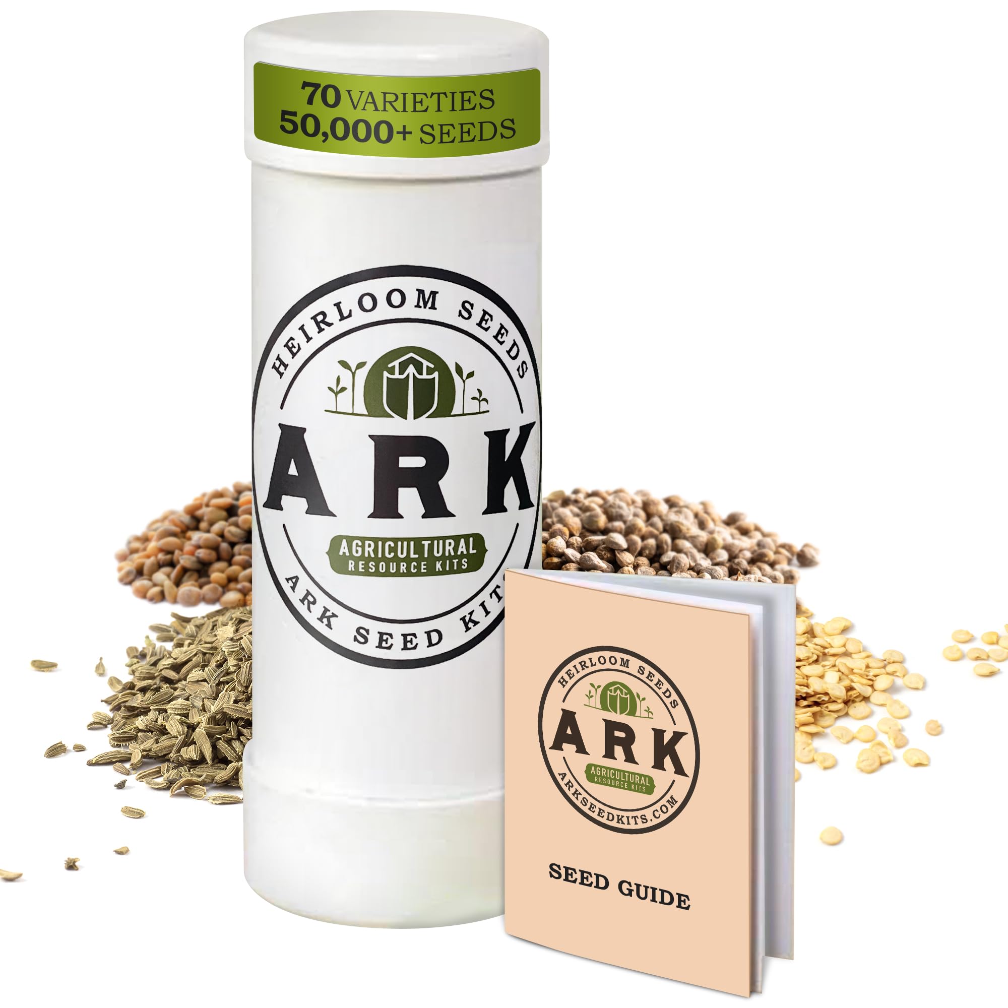 Ark Seed Kits: Organic Heirloom Seed Kit - 70+ Varieties, 50,000+ Seeds - Broccoli, Spaghetti Squash & More for Your Flourishing Haven