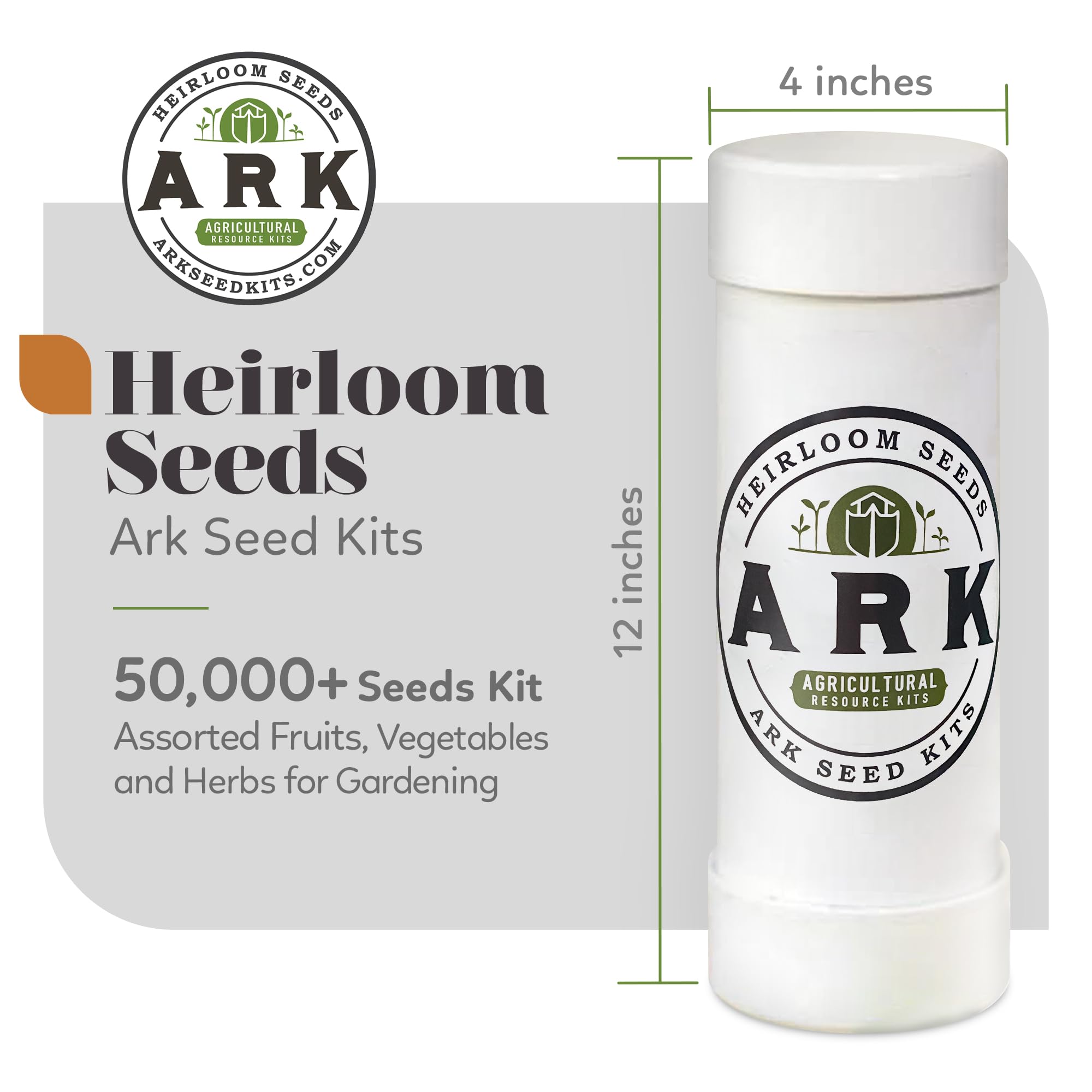 Ark Seed Kits: Organic Heirloom Seed Kit - 70+ Varieties, 50,000+ Seeds - Broccoli, Spaghetti Squash & More for Your Flourishing Haven