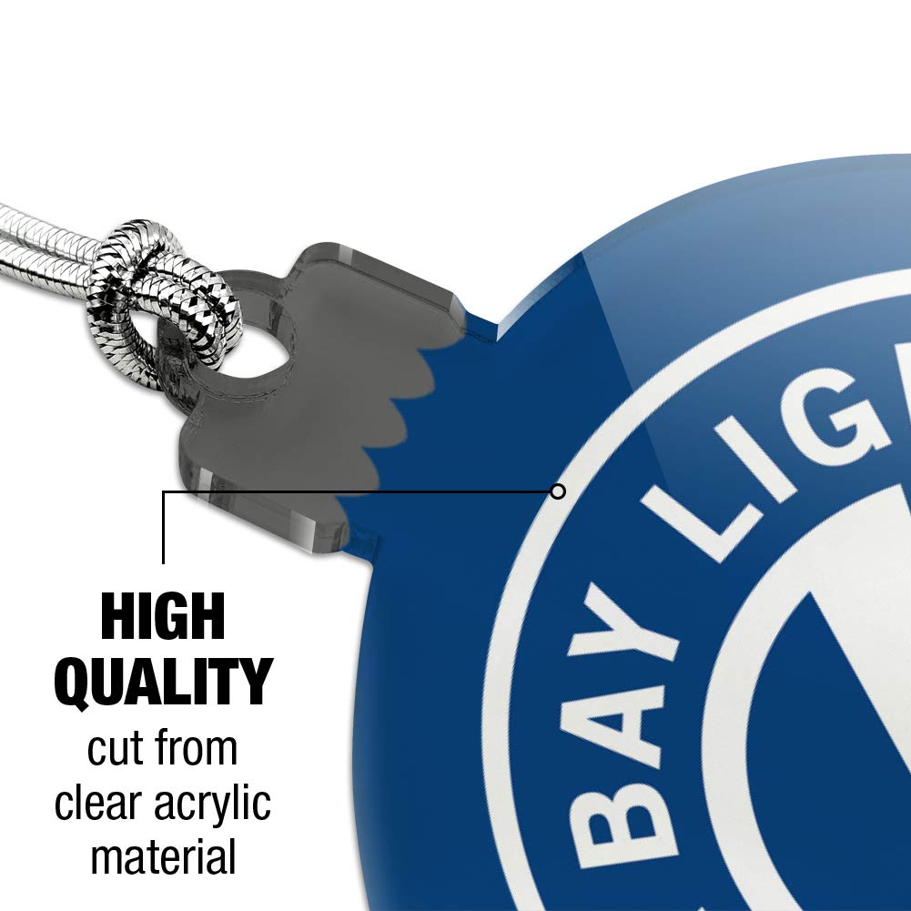 NHL Tampa Bay Lightning Logo Acrylic Christmas Tree Holiday Ornament