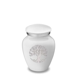 geturns keepsake embrace tree of life cremation urn (white)