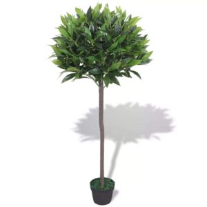 famirosa artificial tree, fortune tree plant potted fake greenery plants green leaves and branches beautiful faux plant for in-door and outdoor decoration bay tree 49.2"