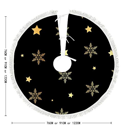 Dream Bay Christmas Tree Skirt,﻿Star Christmas Tree Mat for Xmas Party Decoration 36x36 Inches