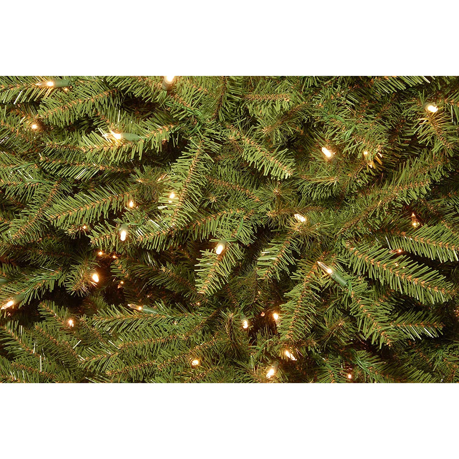 National Tree Company Pre-Lit Artificial Mini Christmas Tree, Green, Dunhill Fir, White Lights, Includes Stand, 4.5 Feet