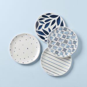 Lenox Blue Bay Melamine Assorted Accent Plates, Set of 4, 1.90 LB, 0