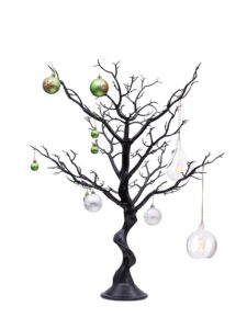 wedding genie artificial decoration centerpiece 34" branch tree wedding eastern halloweens holiday decor life-like life-size birthday indoor and outdoor décor with light and candle (black)