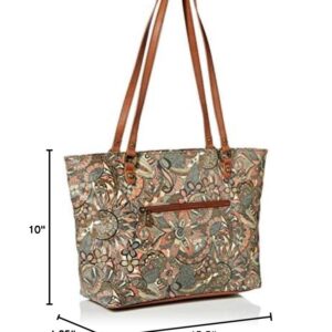 Sakroots womens Metro Tote Bag in Coated Canvas Large Roomy with Zip Closure Sustainable Durable Design Linin, Sienna Spirit Desert, One Size US