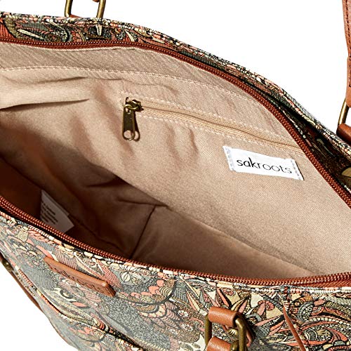 Sakroots womens Metro Tote Bag in Coated Canvas Large Roomy with Zip Closure Sustainable Durable Design Linin, Sienna Spirit Desert, One Size US