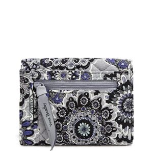 Vera Bradley Women's Cotton Riley Compact Wallet With RFID Protection, Tranquil Medallion - Recycled Cotton, One Size