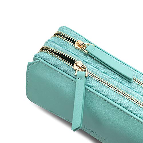 Crossbody Wallet Purse RFID Blocking CellPhone Small Shoulder Bag With Wristlet Strap For Women Ladies Girls Vegan Leather (Blue Green)