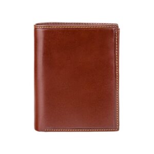 Visconti"MONZA 3" Soft Italian Glazed Quad Fold Wallet (Brown)