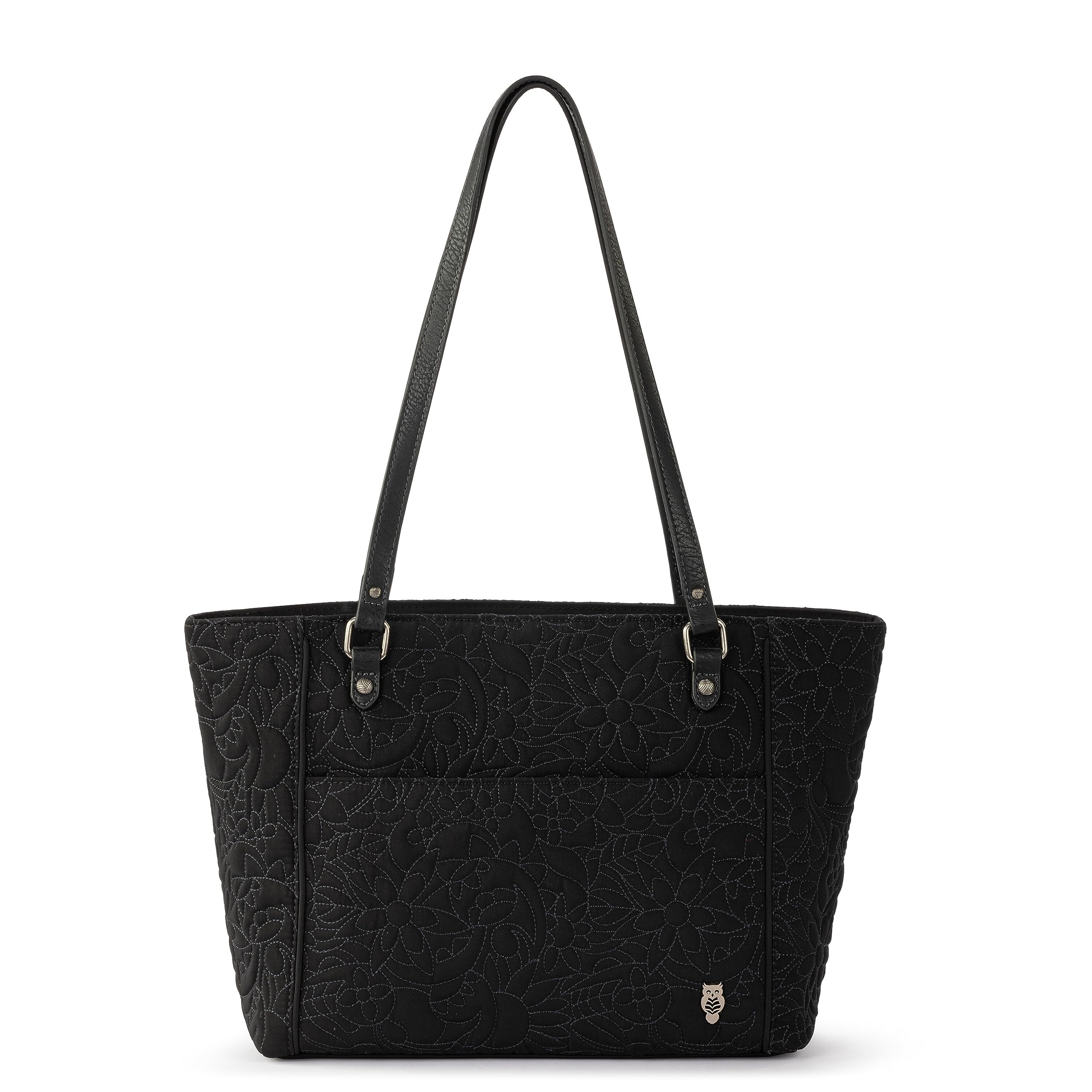 Sakroots Metro Tote Bag in Eco-Twill with Dual Shoulder Straps, Black Spirit Desert Quilted