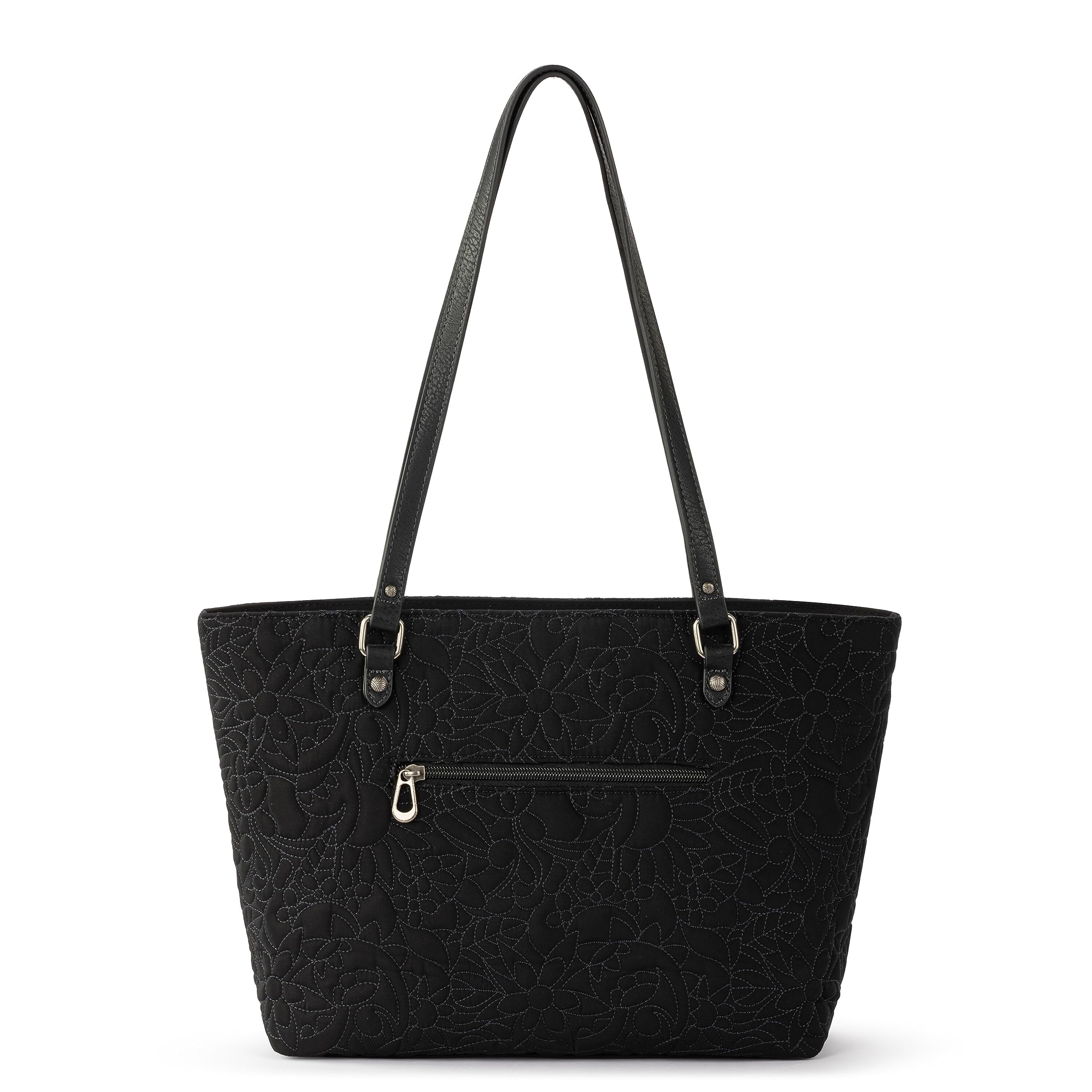 Sakroots Metro Tote Bag in Eco-Twill with Dual Shoulder Straps, Black Spirit Desert Quilted