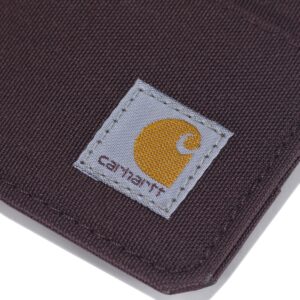 Carhartt womens Wallet, Rugged Leather and Canvas for Women, Available in Multiple Styles & Colors Wallet, Nylon Duck Zippered (Deep Wine), One Size US