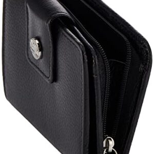 Timberland womens Leather RFID Small Indexer Wallet Billfold, Black, One Size US