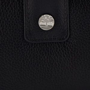 Timberland womens Leather RFID Small Indexer Wallet Billfold, Black, One Size US