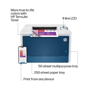 HP Color LaserJet Pro 4201dw Wireless Printer, Print, Fast speeds, Easy setup, Mobile printing, Advanced security, Best-for-small-teams, Instant Ink eligible