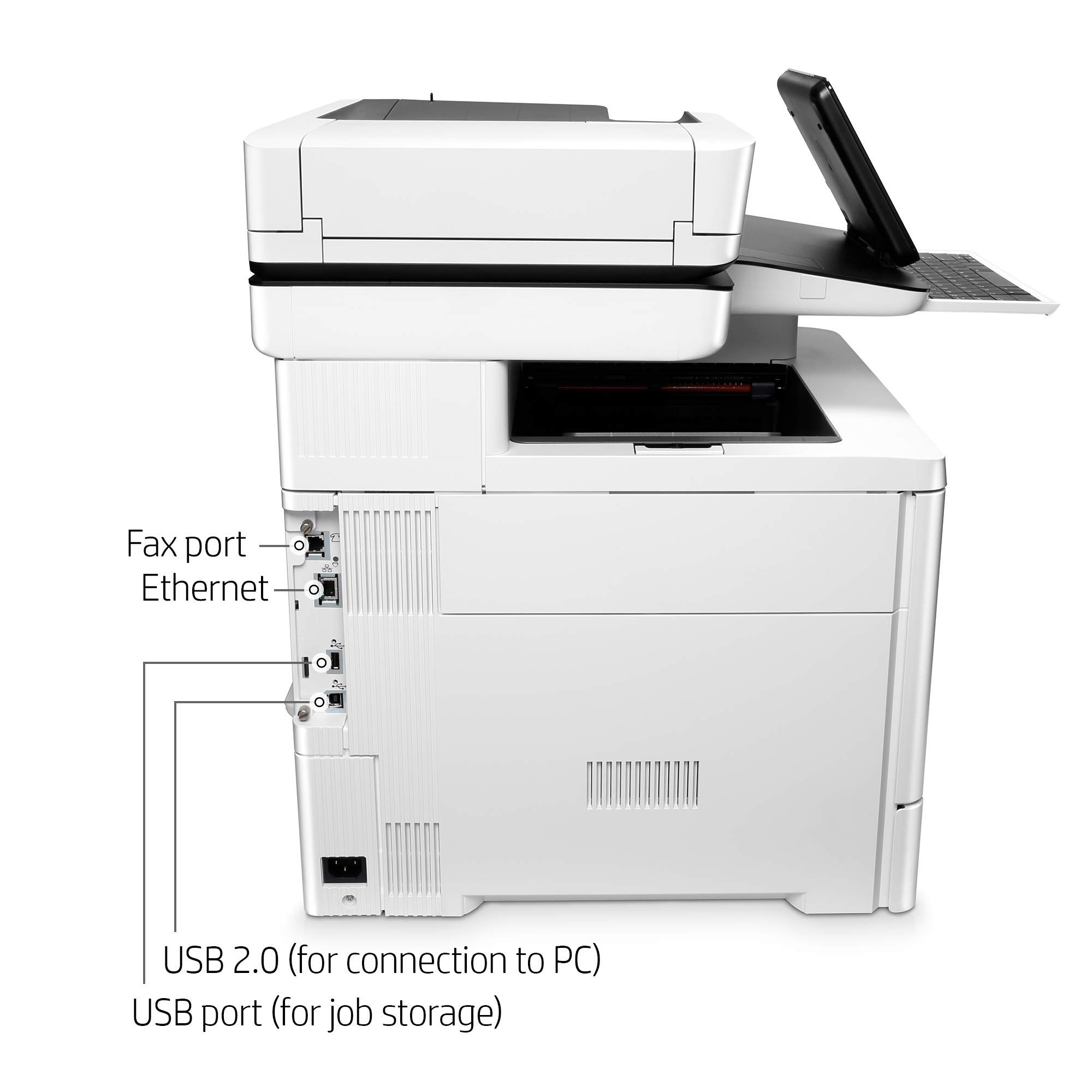 Renewed HP Color LaserJet Enterprise MFP M577c print copy scan fax B5L54A Advanced workflow features USB Network duplex With 90 Days Warranty