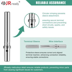 JRready Deutsch Connector Pins and Sockets Solid Contacts Size 20 - ST6282 20Pair Male Pins 0460-202-20141/ Female Pins 0462-201-20141, DTM Connector Terminals Wire Size 20-22AWG