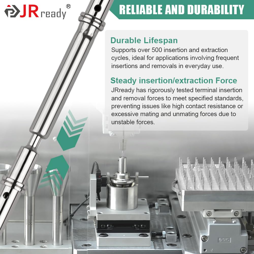 JRready Deutsch Connector Pins and Sockets Solid Contacts Size 20 - ST6282 20Pair Male Pins 0460-202-20141/ Female Pins 0462-201-20141, DTM Connector Terminals Wire Size 20-22AWG